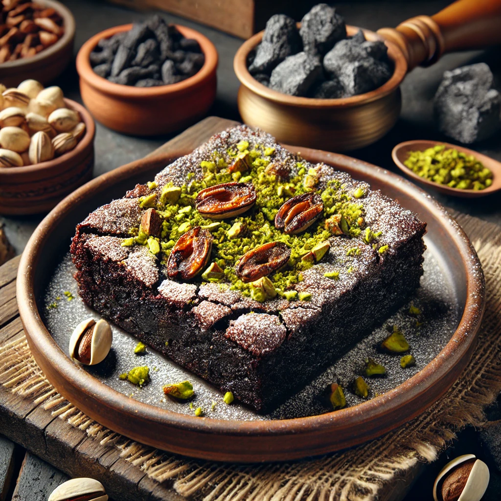 Kömürde Pişmiş Fıstıklı Brownie Tarifi