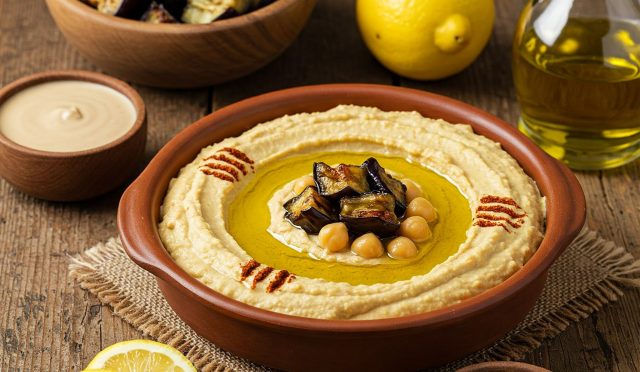 Köz Patlıcanlı Humus Tarifi