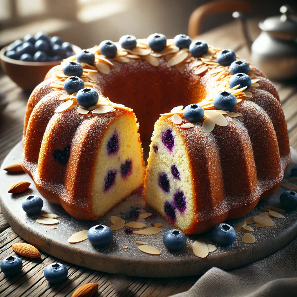 Yaban Mersinli Bademli Bundt Kek Tarifi