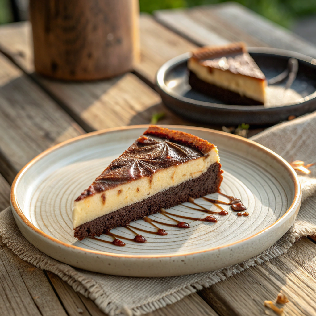 Brownie Cheesecake, iki lezzeti bir araya getiren enfes bir tatlı
