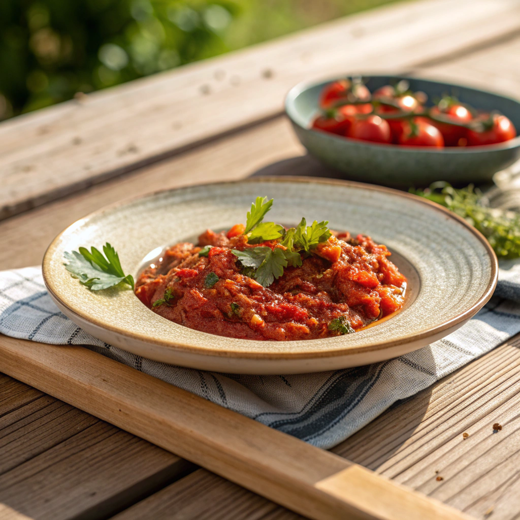 Acılı Ezme tarifi için kolay ve lezzetli bir meze hazırlayın